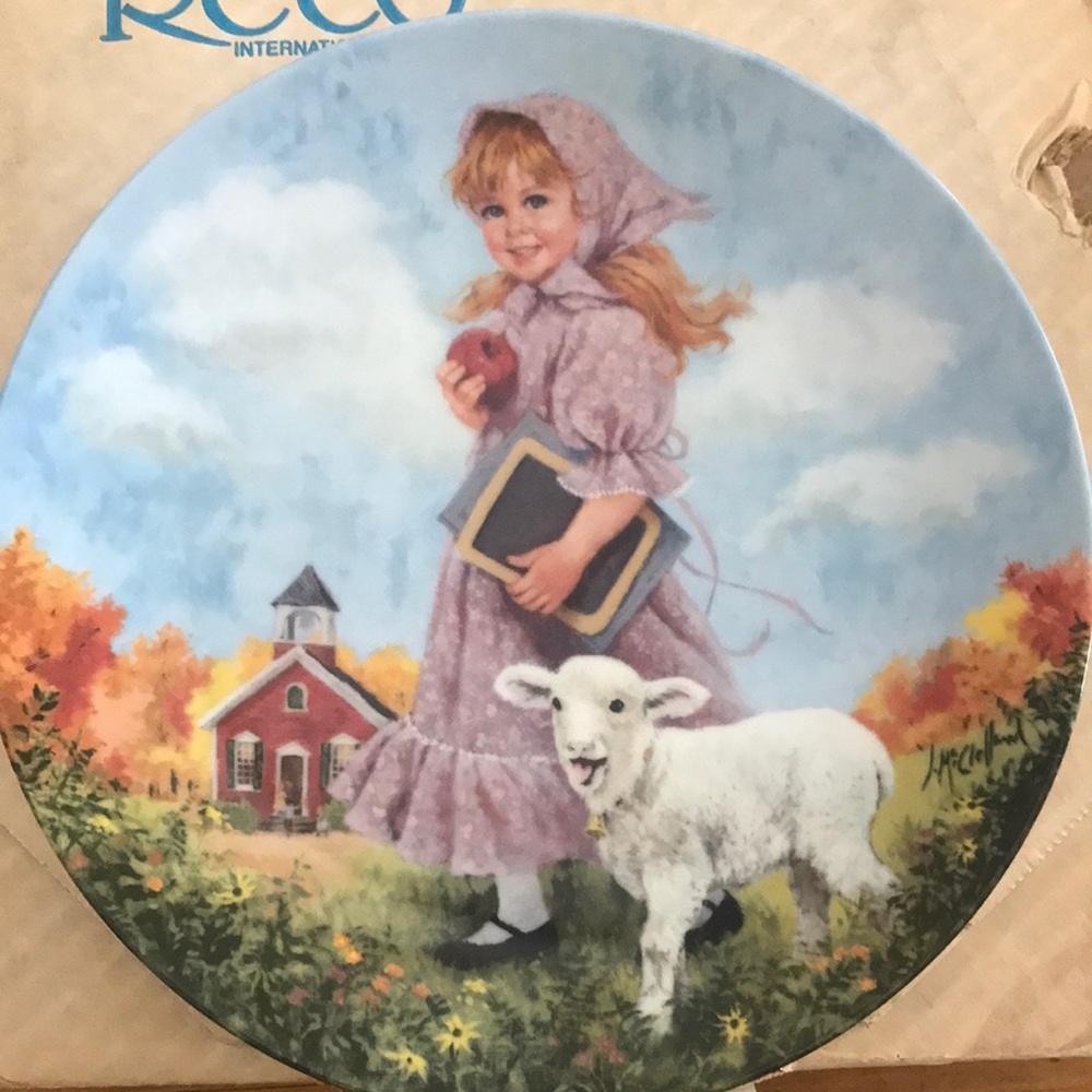 “Mary Had a Little Lamb” Mother Goose Collector Plate
